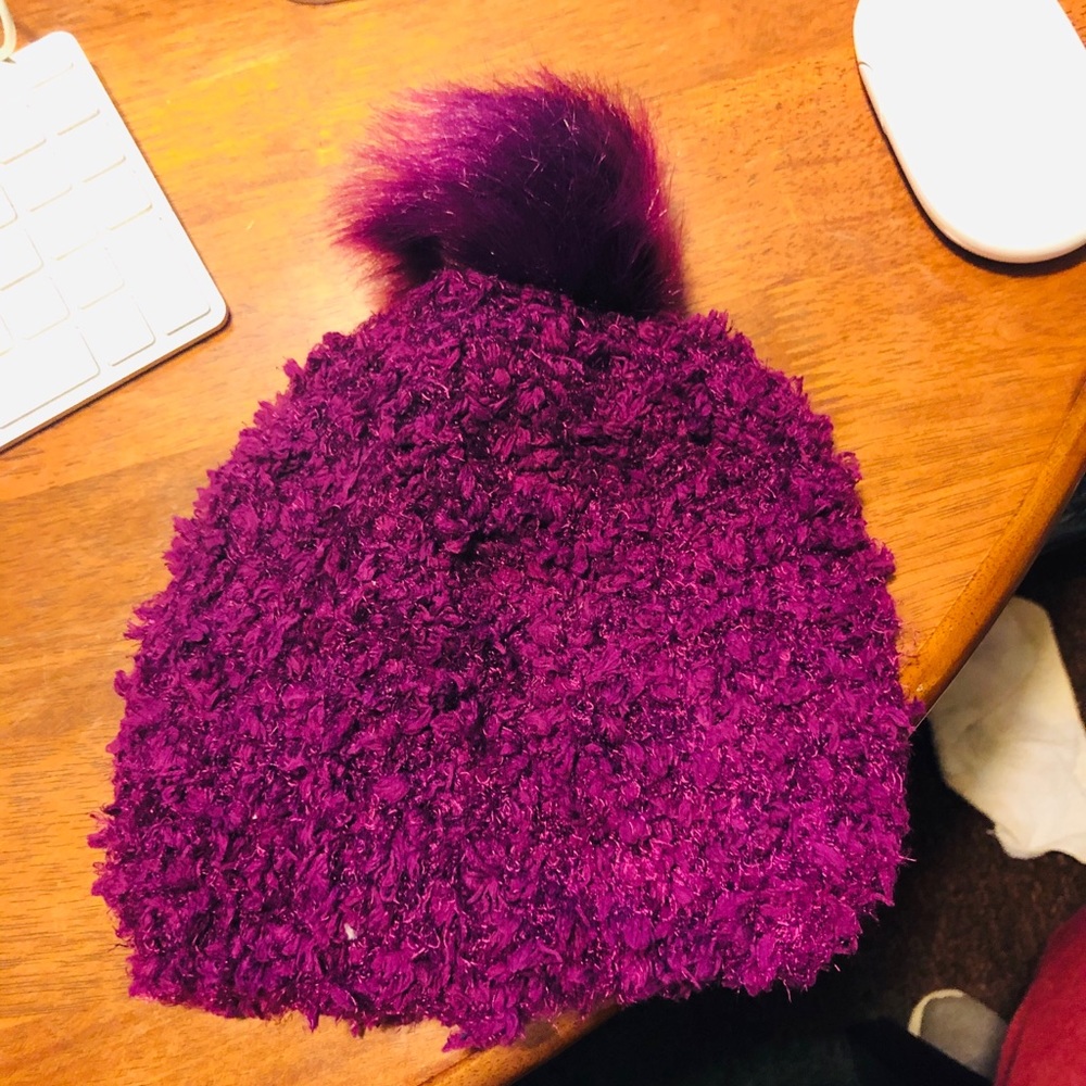 Girls purple beanie